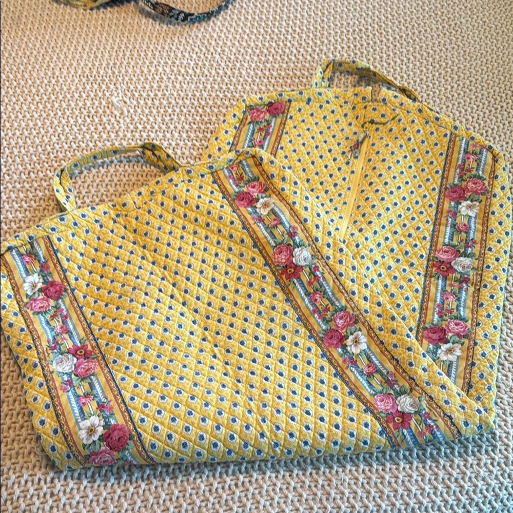 Yellow Floral Vera Bradley dress bag